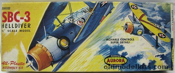 Aurora 1/48 Curtiss SBC-3 Helldiver, 117-98 plastic model kit